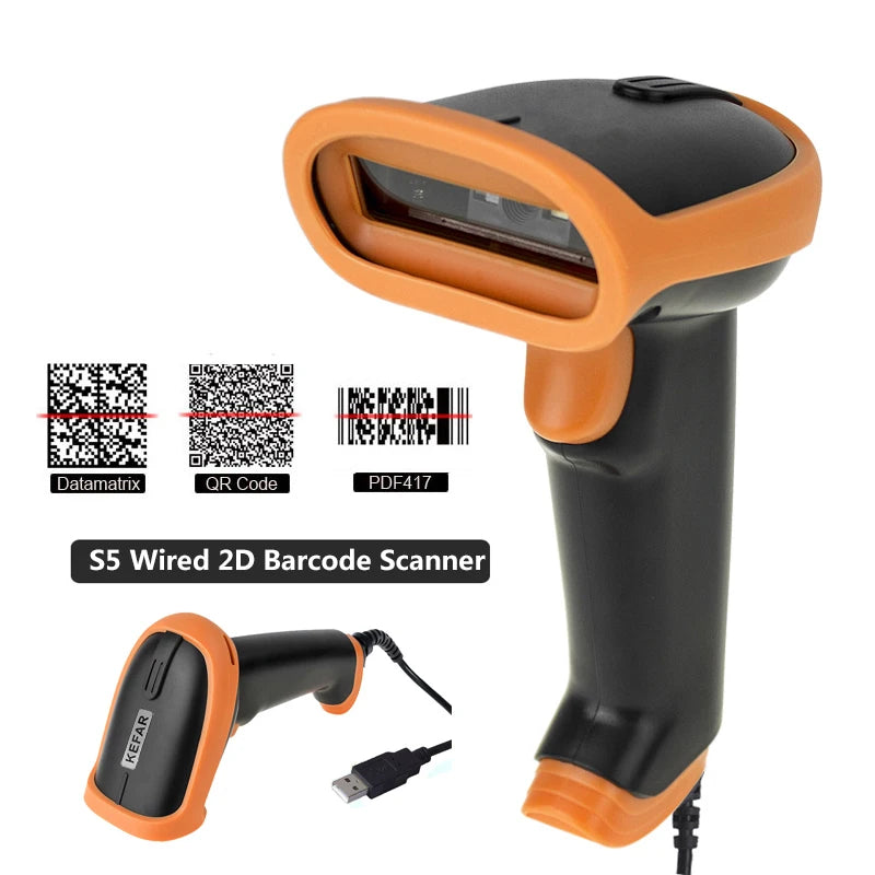HONOURWOLF L8BL / S8 2D Barcode Scanner - Bluetooth, 2.4G and USB