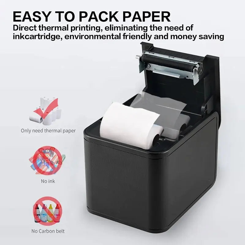 Xprinter XP-80T 80mm Thermal Receipt Printer - USB / LAN Auto Cutter