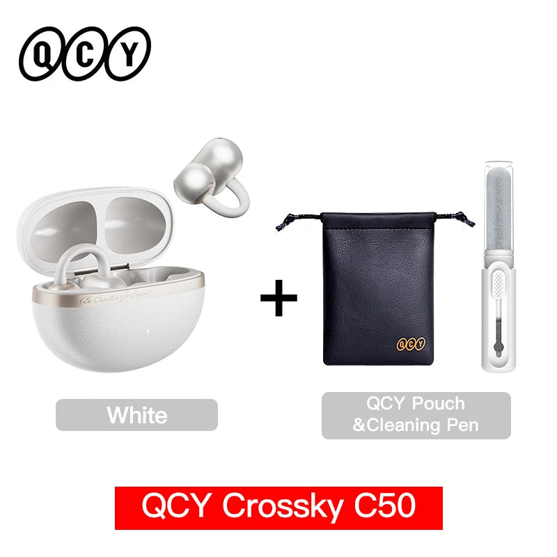 QCY Crossky C50 Open-Ear Bluetooth 6.0 Earbuds - 4 Mic AI, 10.8mm, 35H