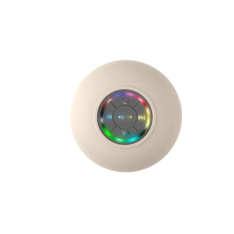 OZKVVM Waterproof Shower Bluetooth Speaker - LED, Suction Cup & 3D Surround