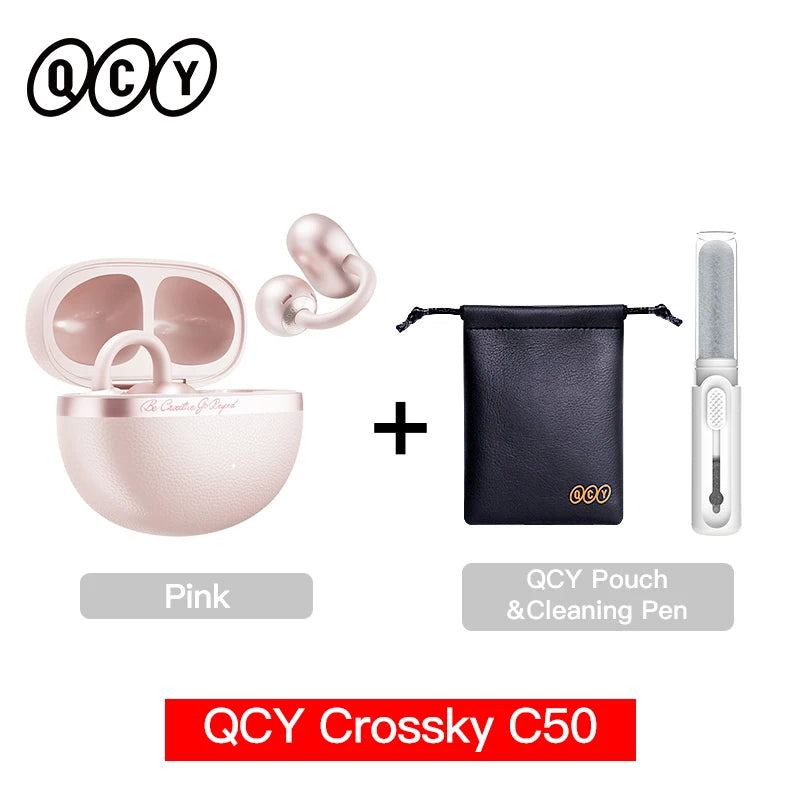 QCY Crossky C50 Open-Ear Bluetooth 6.0 Earbuds - 4 Mic AI, 10.8mm, 35H