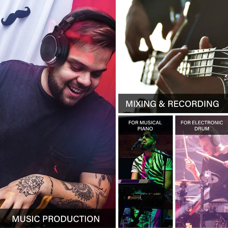 Oneodio Studio Pro 10/30/50 Wired DJ Headphones - 50mm, Hi-Res, CE/RoHS