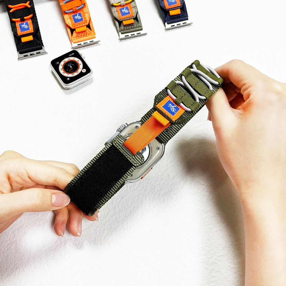 Vwar Nylon Tactical Apple Watch Band - Ultra 2, Series 9-4, 42-49mm