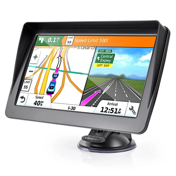 KMDRIVE 7-Inch GPS Navigation - 256MB/16GB, Type-C Charging, FM/MP3/MP4