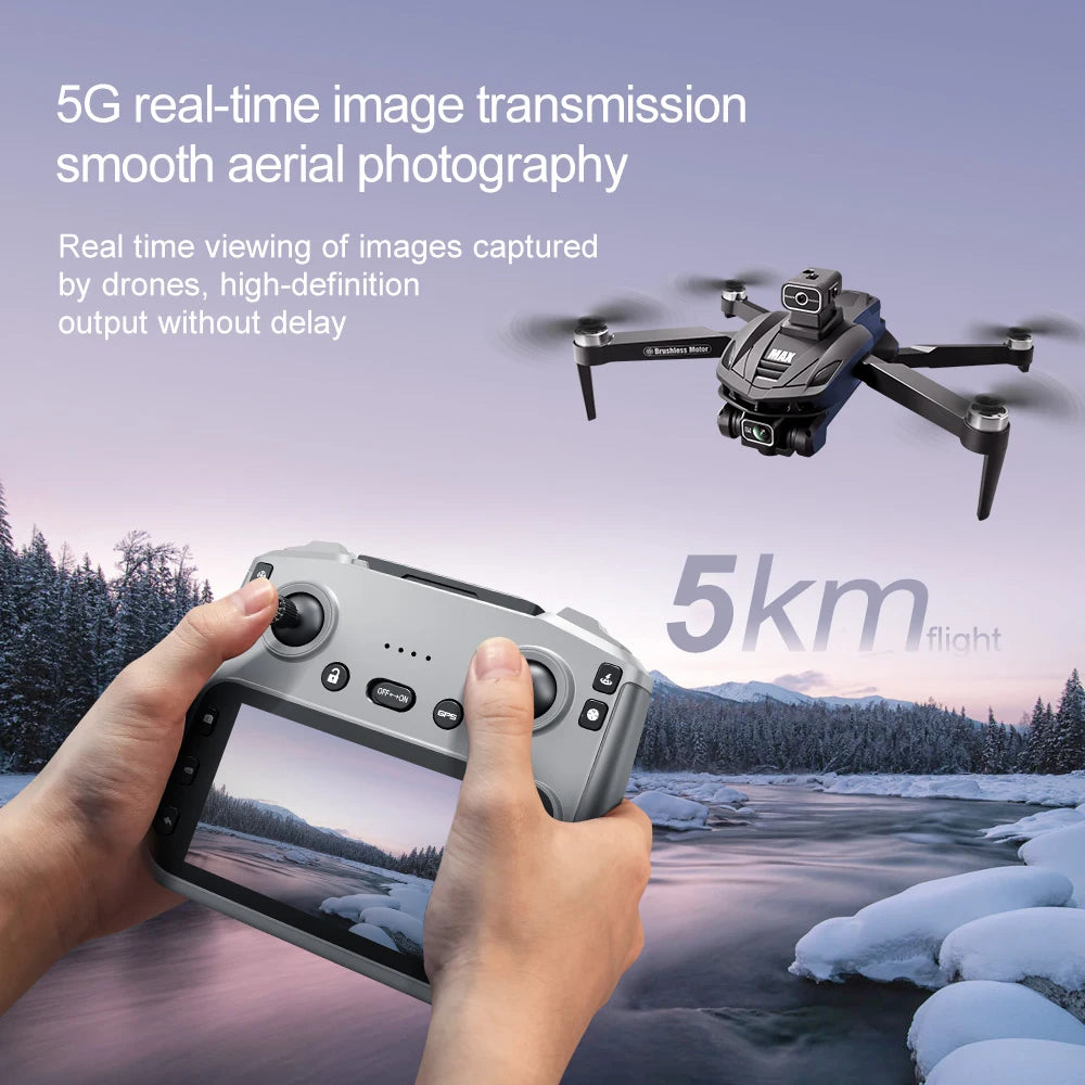 V168 Pro MAX GPS Drone 2025 - 8K, 360° Avoidance, Brushless, 5G FPV Screen