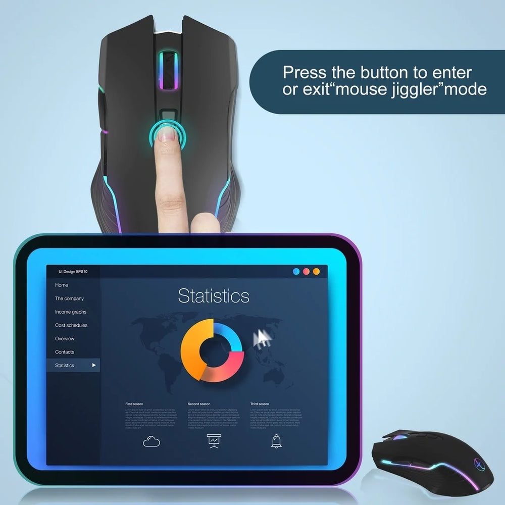 JOMAA 2.4G Silent Wireless Mouse Type-C - 1600 DPI, Rechargeable & 8 Buttons