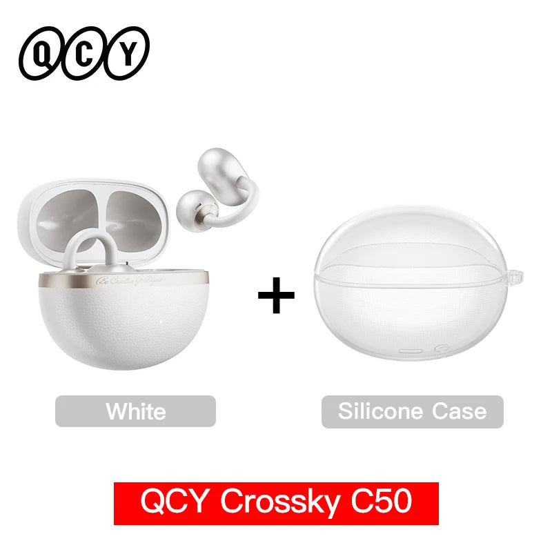 QCY Crossky C50 Open-Ear Bluetooth 6.0 Earbuds - 4 Mic AI, 10.8mm, 35H