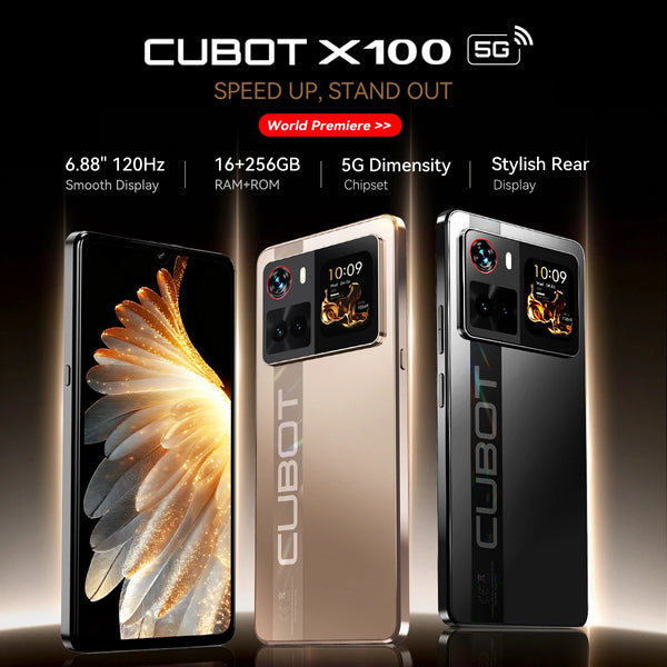 Cubot X100 5G Smartphone - Dimensity 7025 6nm, 16GB, 256GB, 64MP, 5100mAh