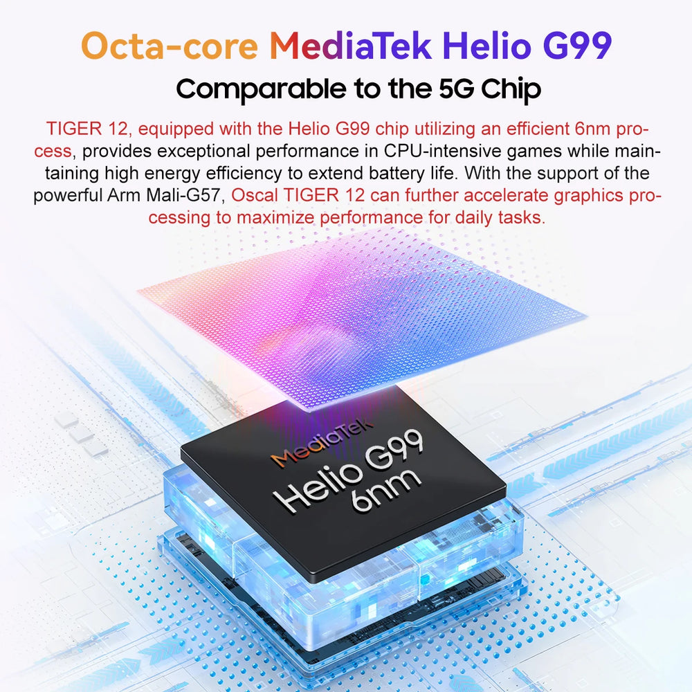 Blackview OSCAL TIGER 12 - Helio G99, 6.78" 2.4K 120Hz, 8GB/128GB, 64MP