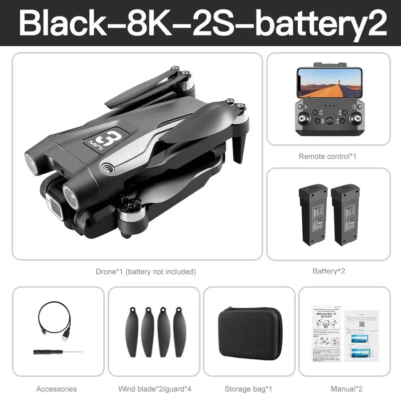 Lenovo Z908 Pro Max 8K GPS Drone - Optical Flow, 3-Side Obstacle Avoidance