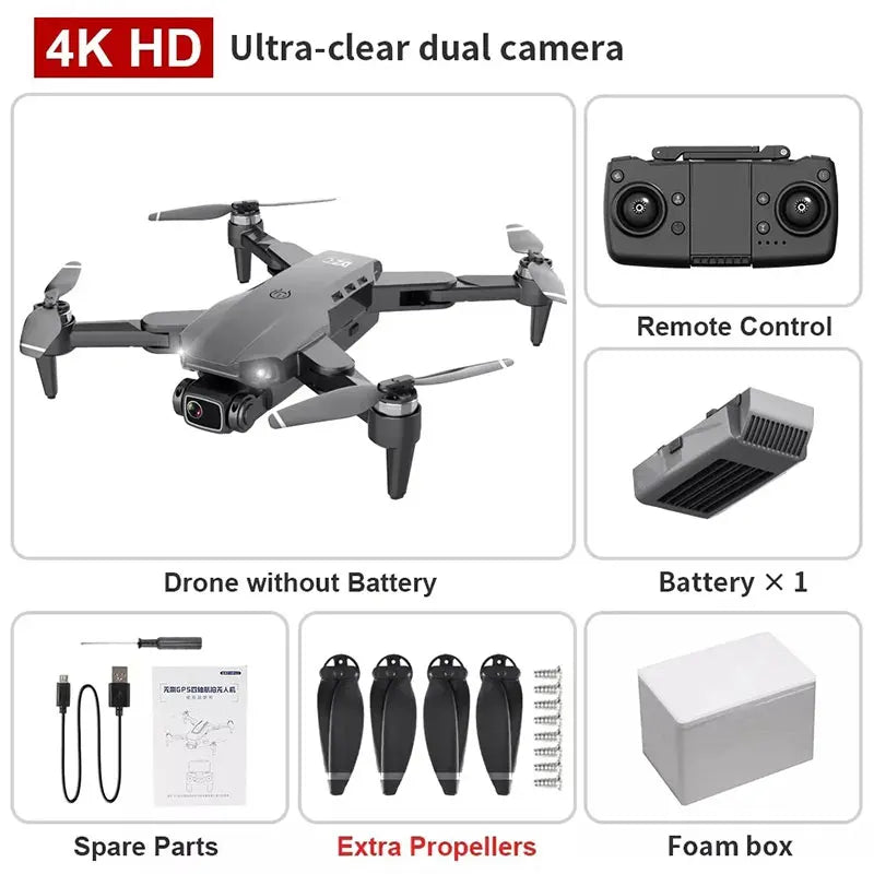 L900 Pro 4K GPS Drone - Brushless, 1.2KM Range, Foldable, 7.4V 2200mAh