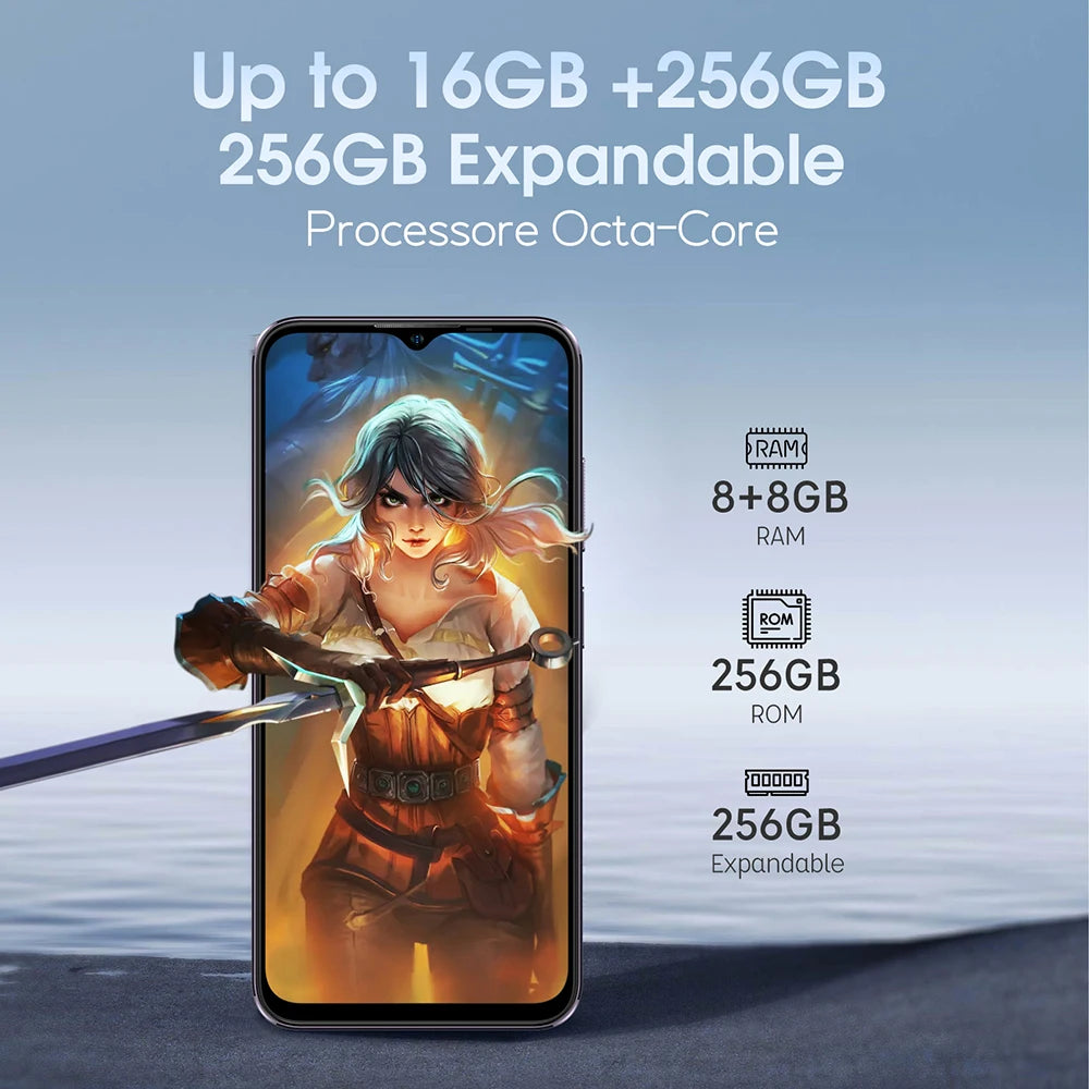 Ulefone Note 16 Pro 4G Global - 16GB RAM, 256GB, 50MP, 4400mAh, Android 13
