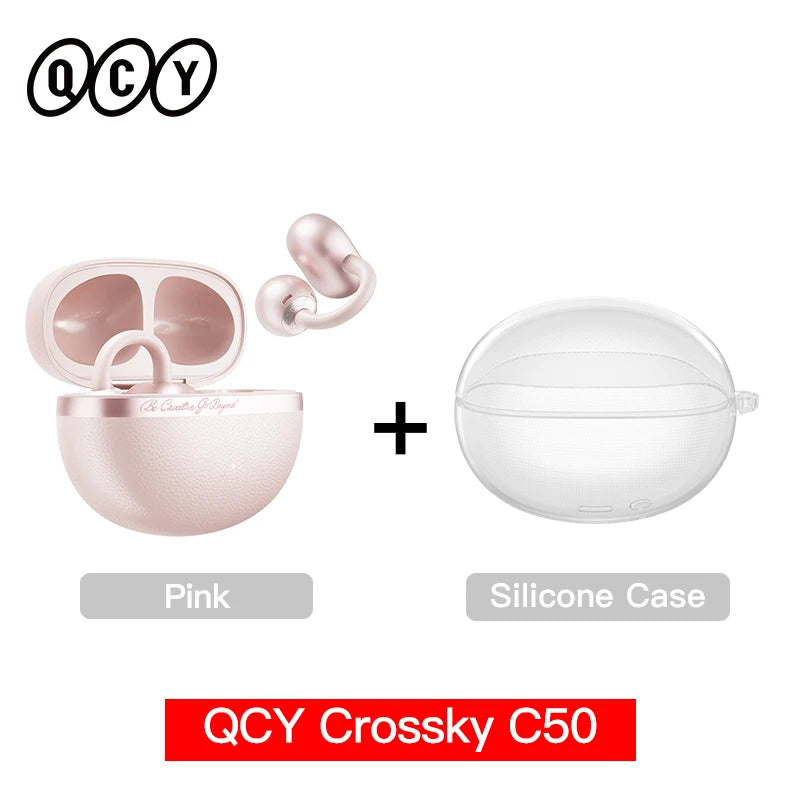 QCY Crossky C50 Open-Ear Bluetooth 6.0 Earbuds - 4 Mic AI, 10.8mm, 35H