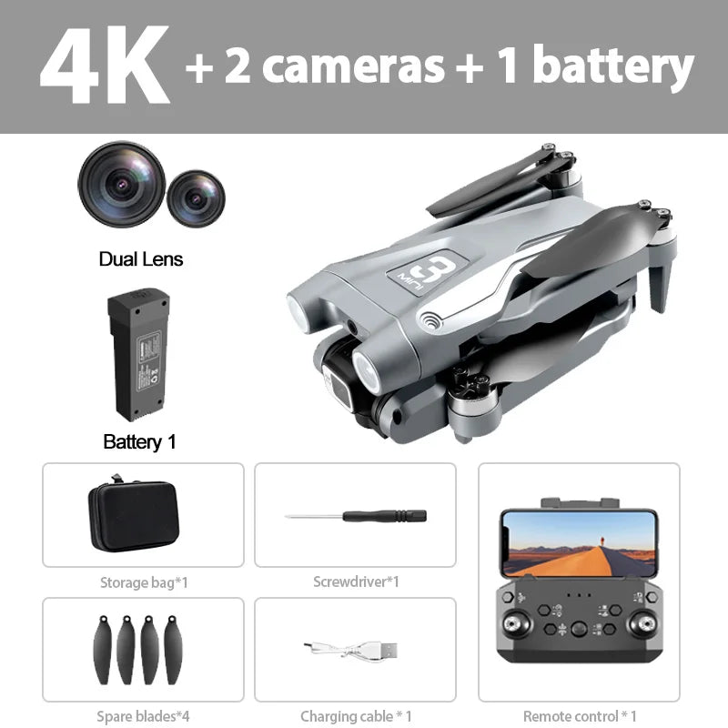 Lenovo Z908 Pro Max 8K GPS Drone - Optical Flow, 3-Side Obstacle Avoidance