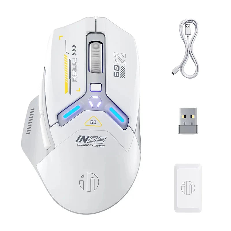 Inphic IN9 PAW3311 Wireless Gaming Mouse - 12000 DPI, Bluetooth & RGB