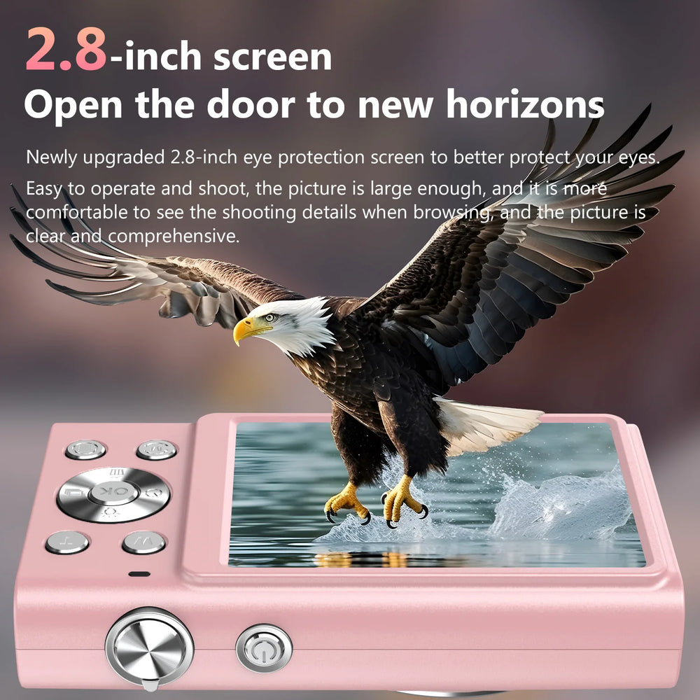 STUOGYUM 4K 48MP Autofocus Vlog Camera - 2.8-Inch Screen, 4.5-54mm Zoom