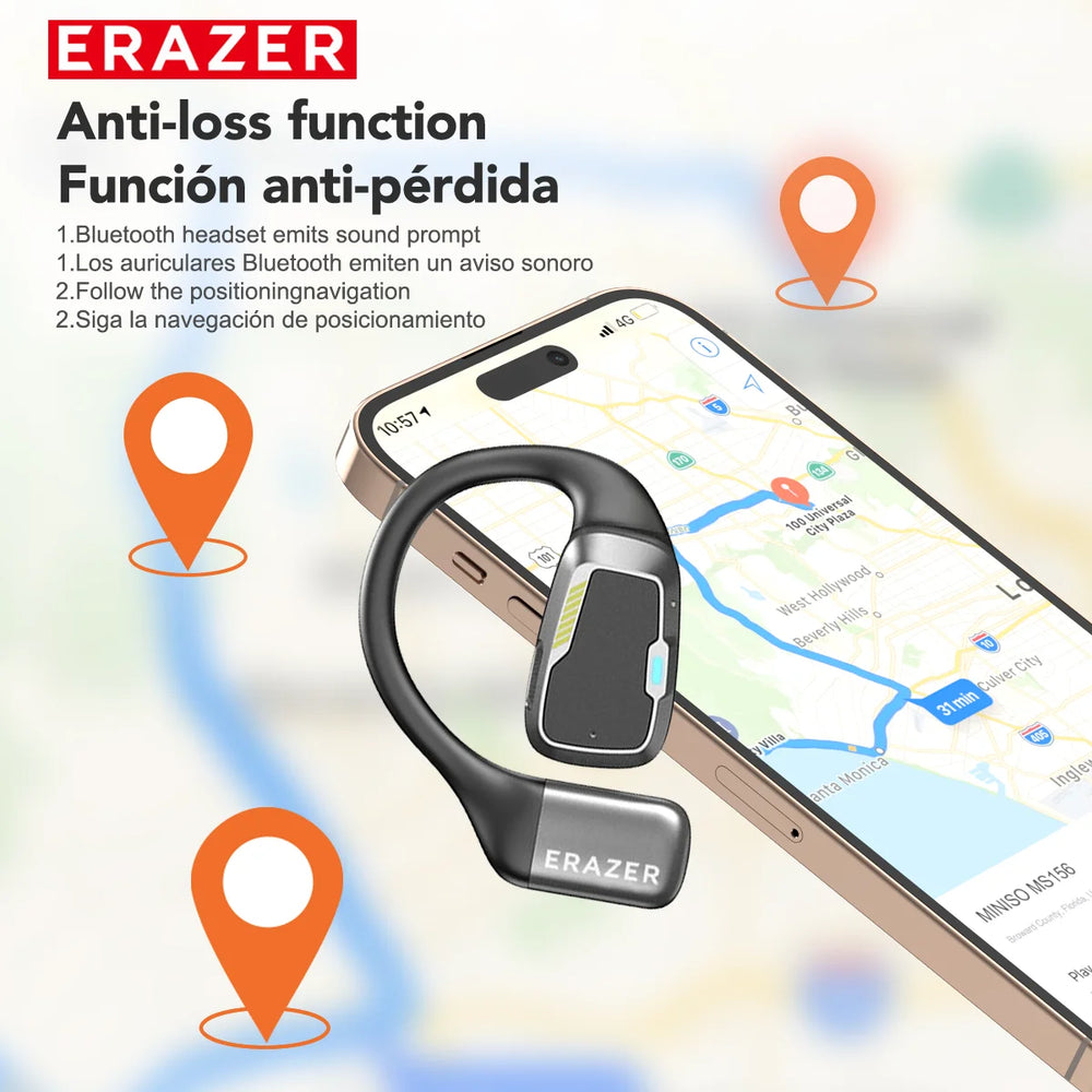 Erazer XP6 AI Translator Earphones - Sleep ASMR, DIY EQ App, 20-Hour
