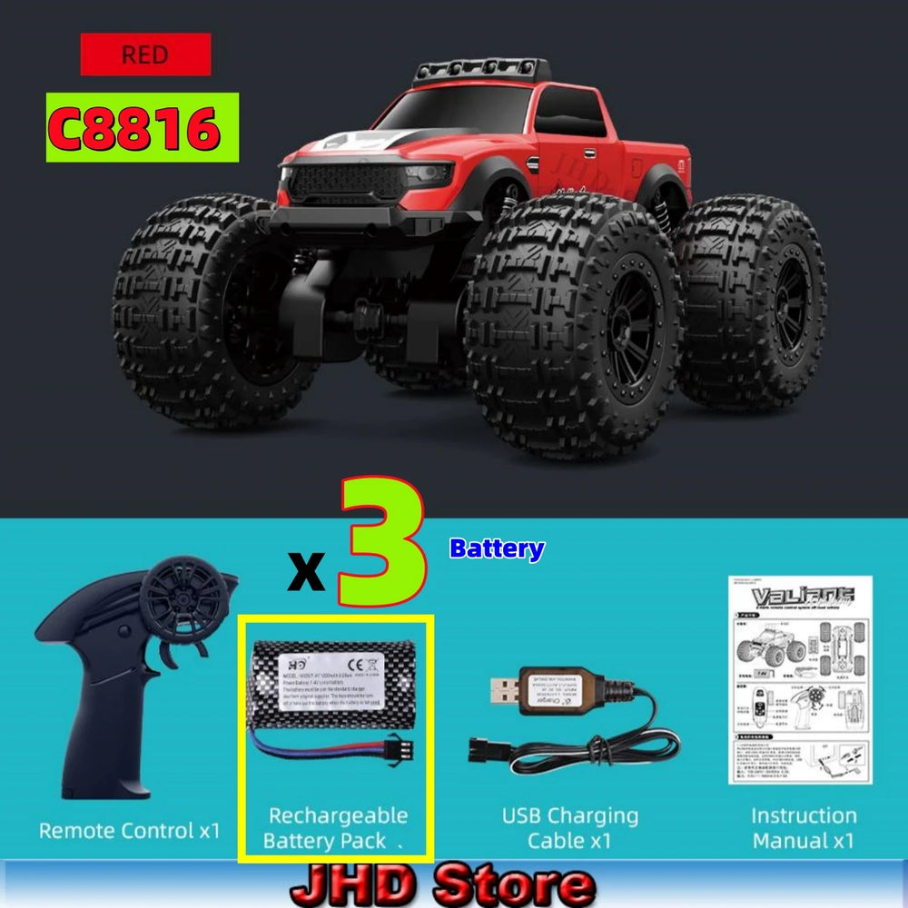 JJRC C8816 Amphibious 4WD RC Monster Truck - LED Off-Road Climber