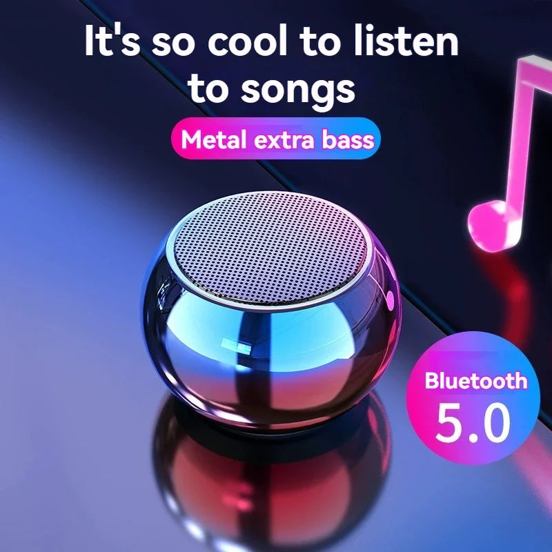 Portable Metal Bluetooth Speaker - Heavy Bass Mini Outdoor Audio