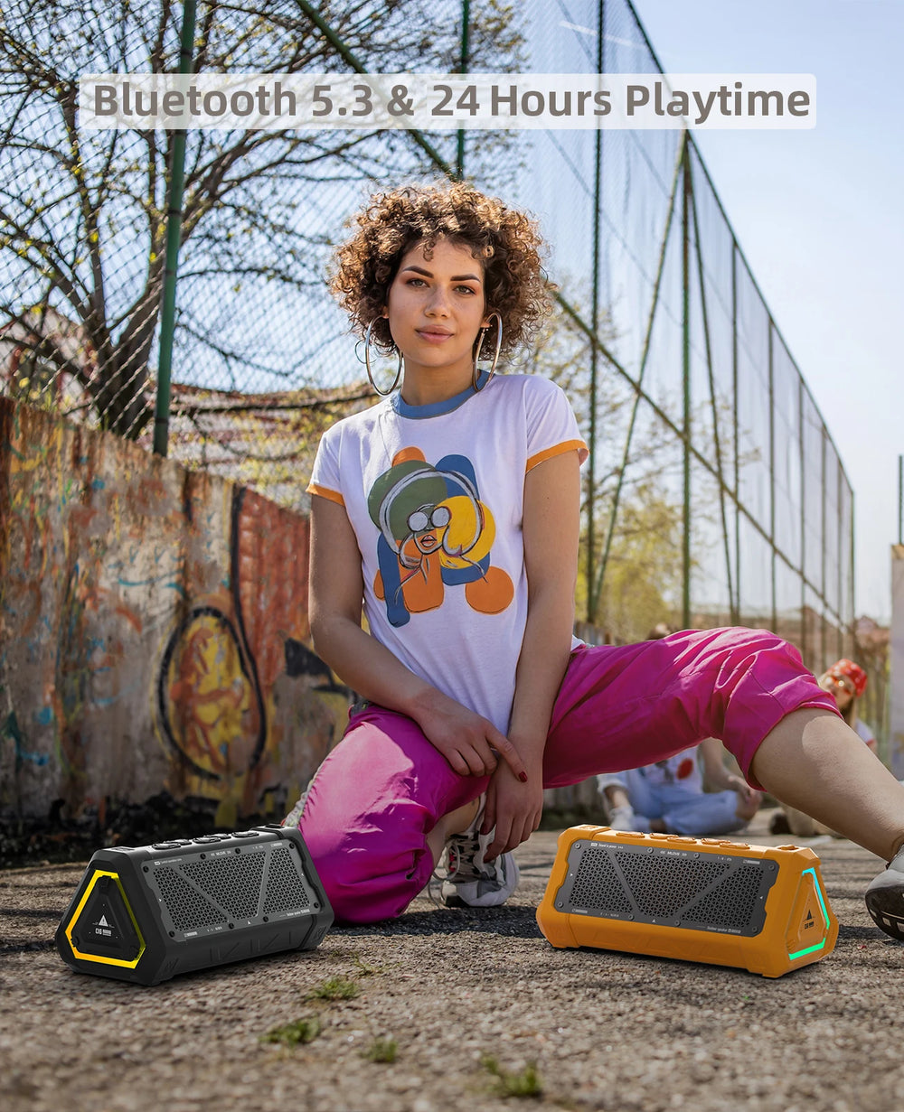 MLOVE P3 40W Bluetooth 5.3 Speaker - IPX7 Waterproof Outdoor Sound