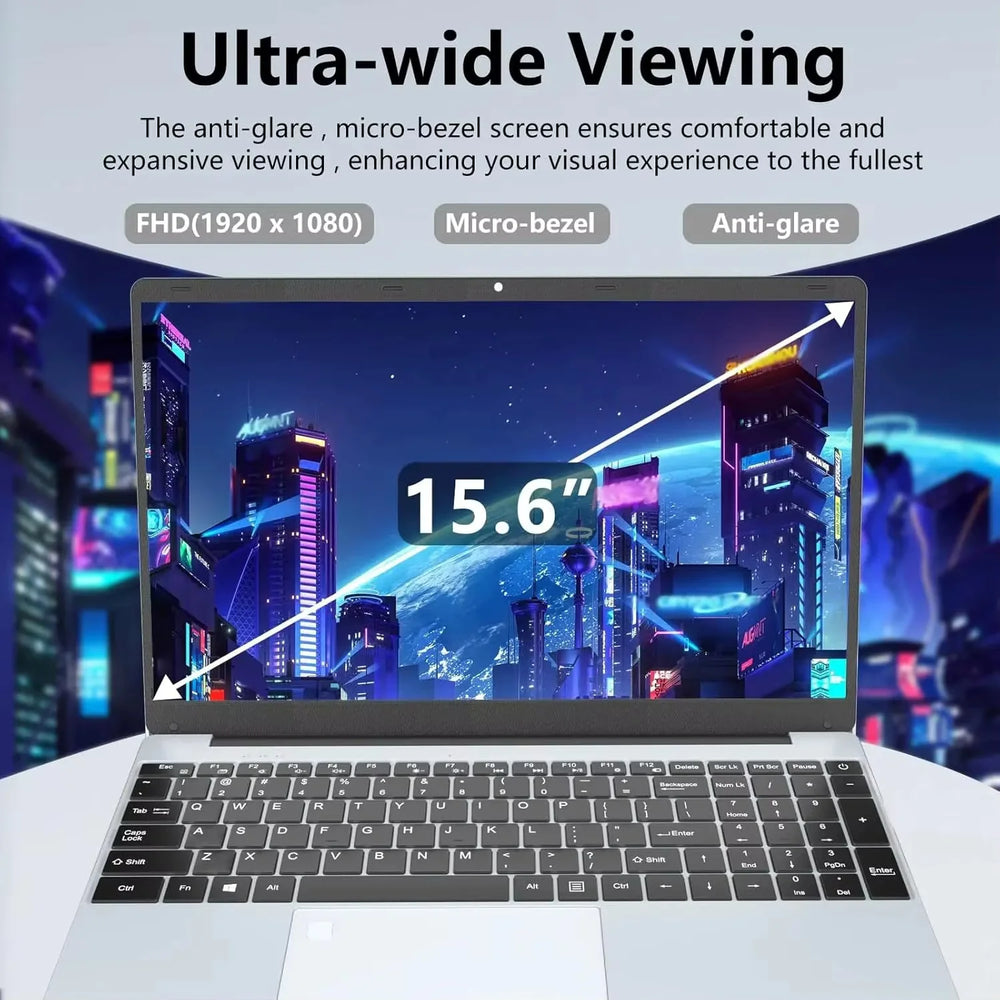Erilles 15.6" Laptop Intel i7-8500Y - 16GB RAM, 1TB SSD, Fingerprint, Win11
