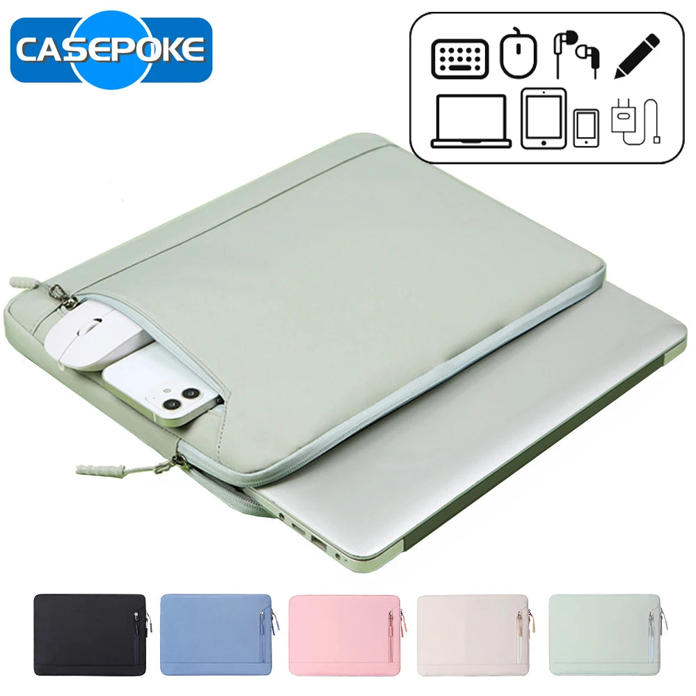 CASEPOKE Waterproof Laptop Sleeve 13.3-15.6 Inch - MacBook, Lenovo & Dell