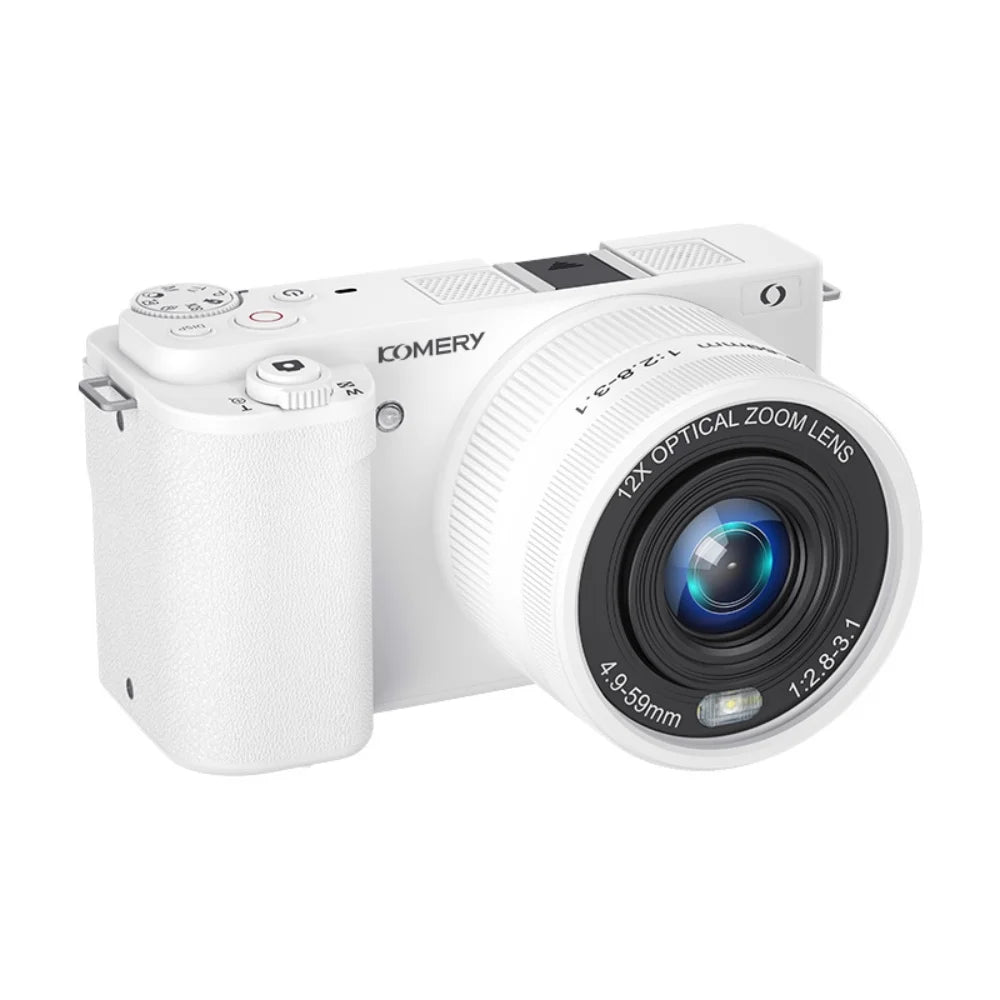 4K 64MP Digital Vlog Camera - 12X Optical Zoom, Flip Screen & Webcam