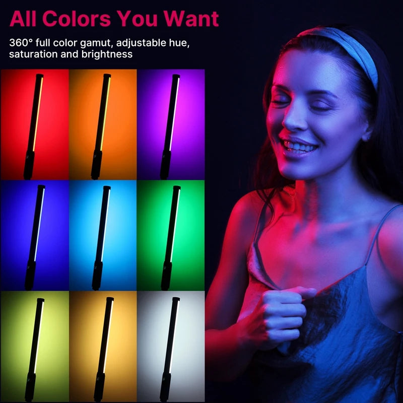 Ulanzi VL119 RGB LED Tube Light - CRI 95+, 2500K-9000K Studio Wand