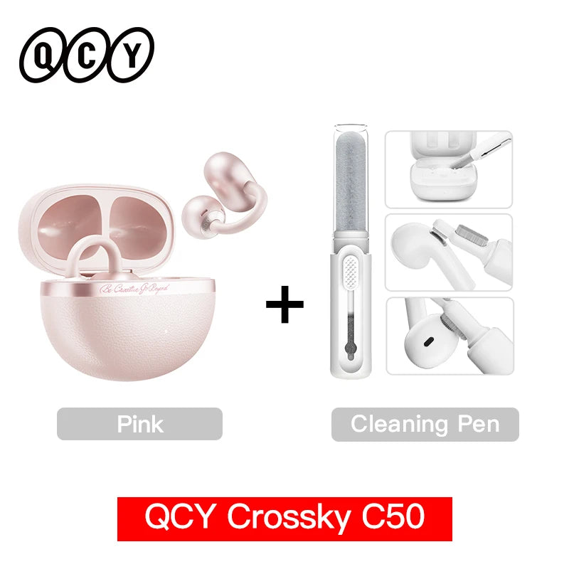 QCY Crossky C50 Open-Ear Bluetooth 6.0 Earbuds - 4 Mic AI, 10.8mm, 35H