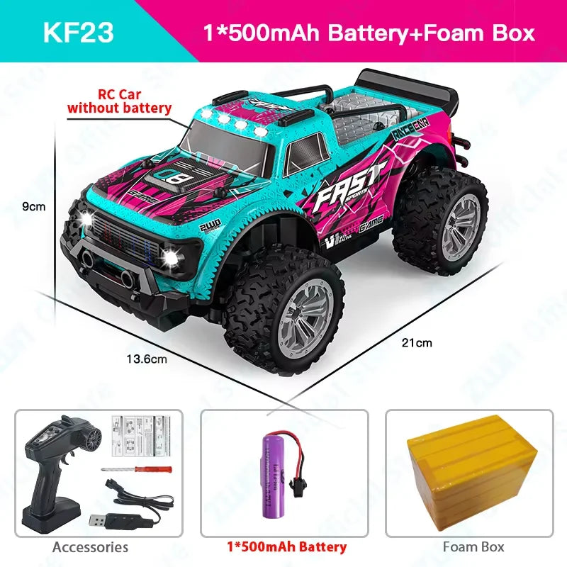 ZWN 2WD Off-Road RC Climbing Car - LED Remote Control Truck