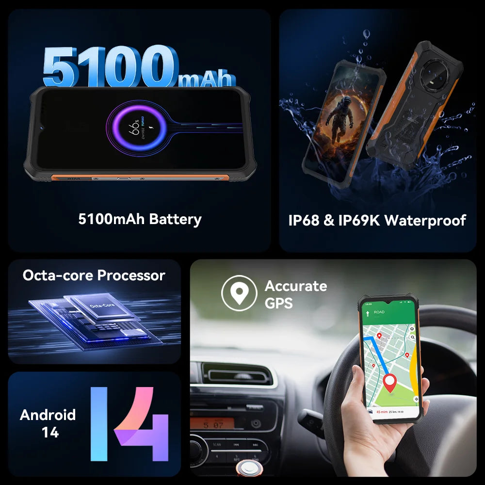 Cubot King Kong ES Rugged Phone - 16GB RAM, 6.56" 90Hz, 48MP, 5100mAh