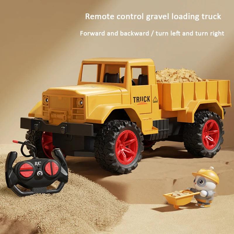 Alloy RC Excavator Toy - Lights, Sound and Multi-Channel Control