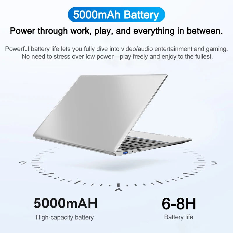 Yepo Portable 15.6" Intel 6500Y Notebook - 32GB, 2TB, Backlit, Fingerprint