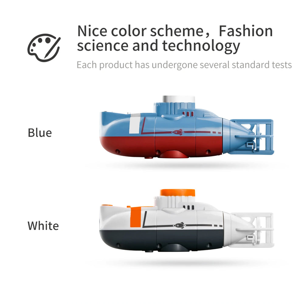 Mini Waterproof RC Submarine - 0.1m/s Diving Boat Toy
