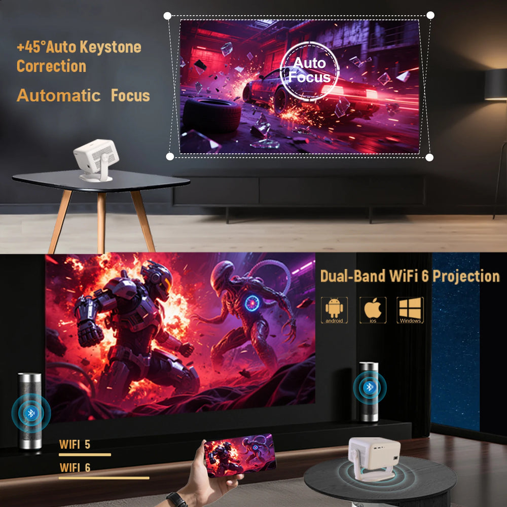 Velec TP350 NTV Smart Projector - Native 1080P, 650ANSI, Android 13