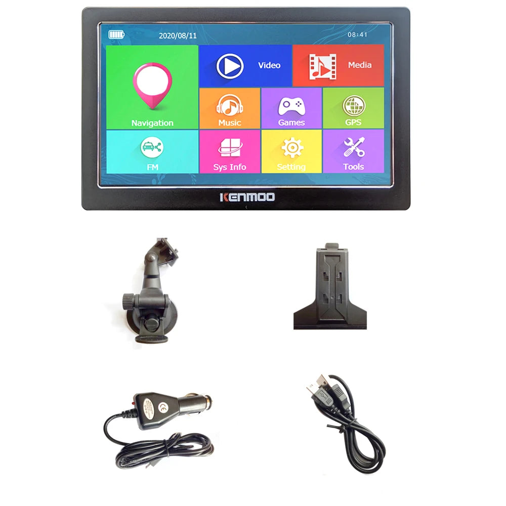 KKENMOO 7-Inch HD GPS Navigator 2026 - 512MB RAM, 8GB, Europe/Russia Maps