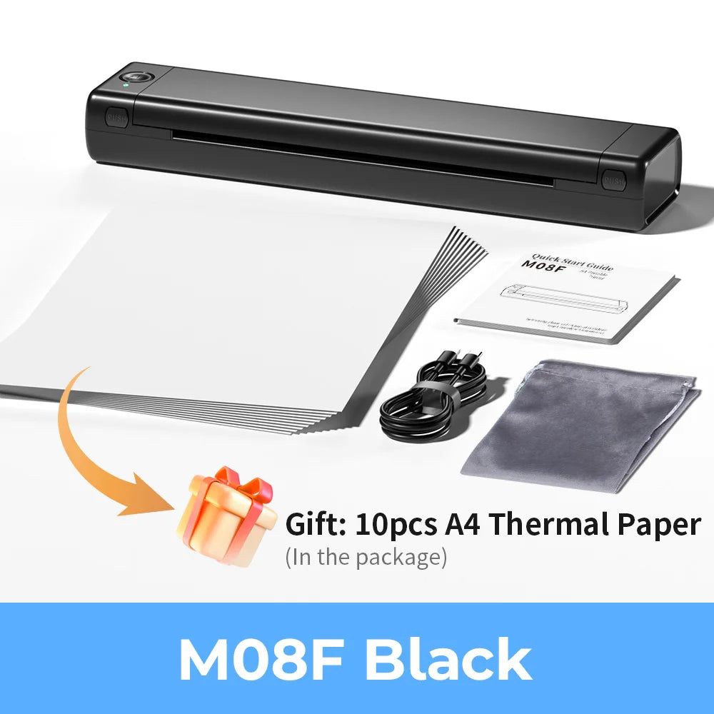 Phomemo M08F Wireless A4 Thermal Printer - Bluetooth Shipping Printer