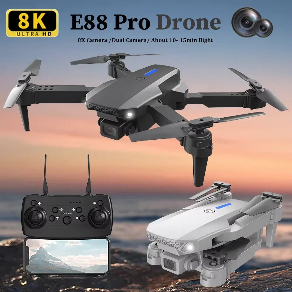 KBDFA E88 4K Foldable RC Drone 2025 - 1800mAh, Wide Angle & App Control