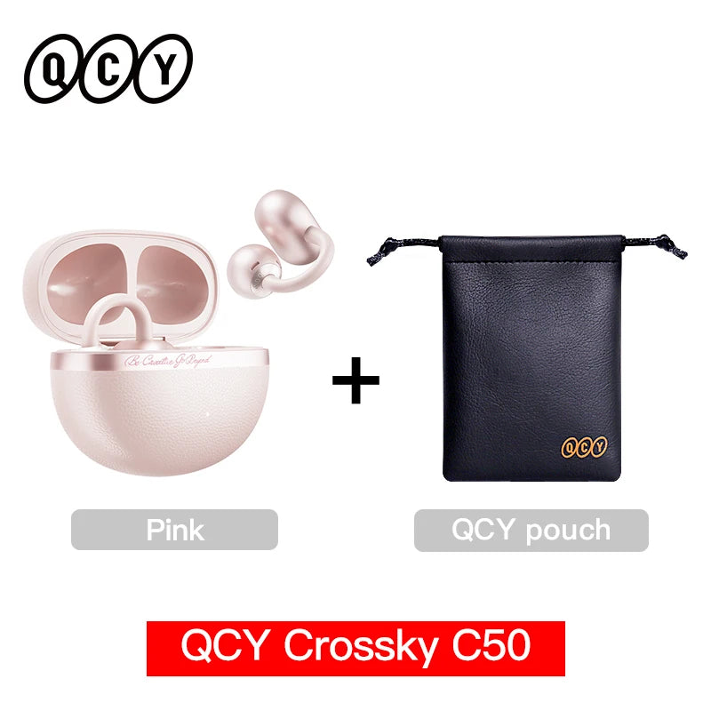 QCY Crossky C50 Open-Ear Bluetooth 6.0 Earbuds - 4 Mic AI, 10.8mm, 35H