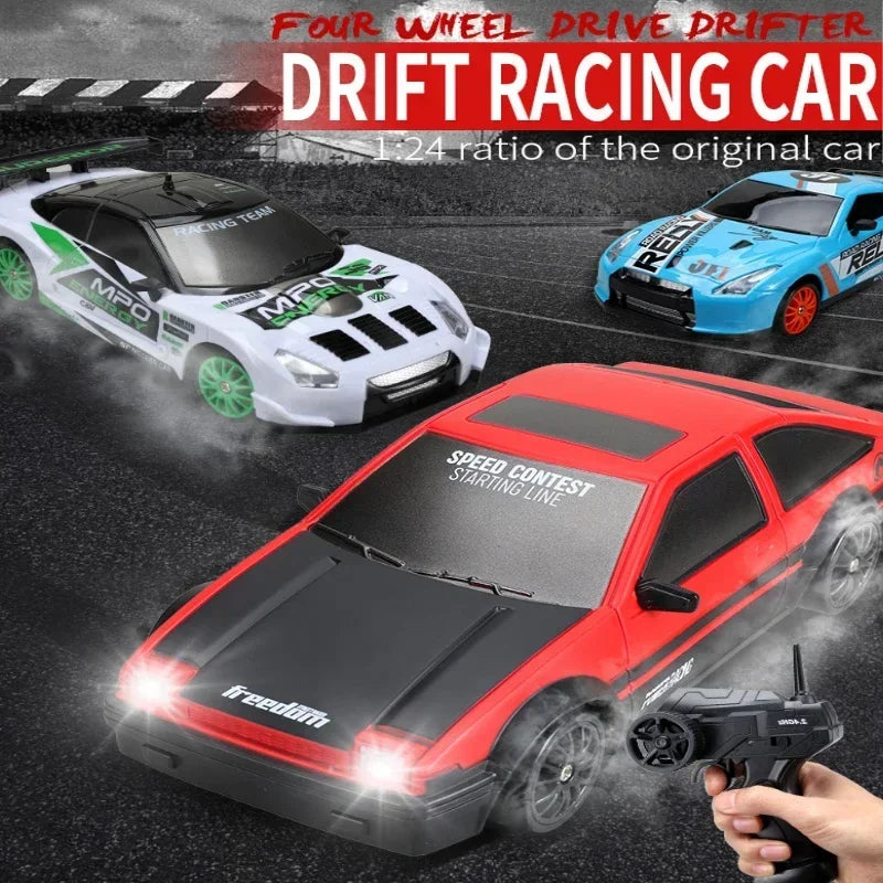 WLtoys 4WD RC Drift Car - AE86 / GTR Style LED Racer