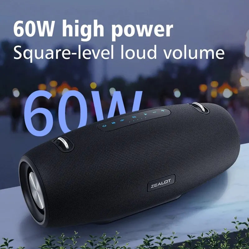 ZEALOT S67 60W Outdoor Party Bluetooth Speaker - 14400mAh, 3D Stereo