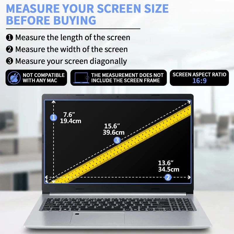 OUYUANSU 15.6-Inch 16:9 Laptop Screen Protector Film - Dell, ASUS & Lenovo