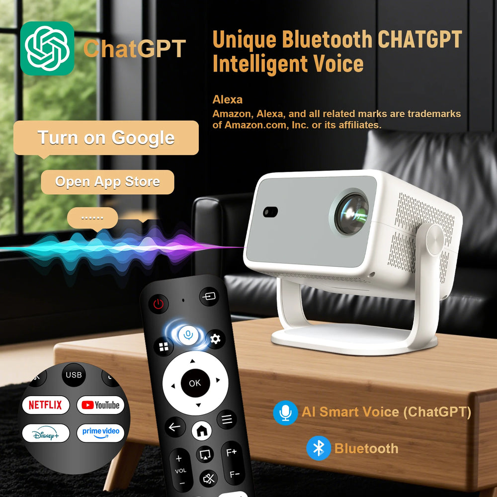 Velec TP350 NTV Smart Projector - Native 1080P, 650ANSI, Android 13