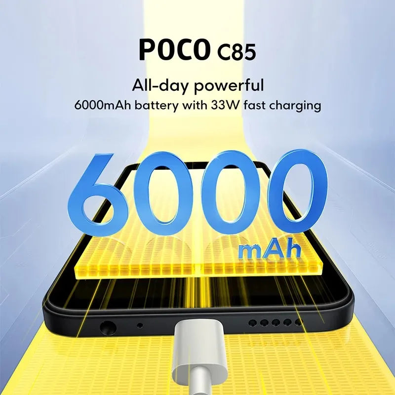 POCO C85 Global - Helio G81-Ultra, 6.9" 120Hz, 6000mAh, 33W, 50MP & NFC