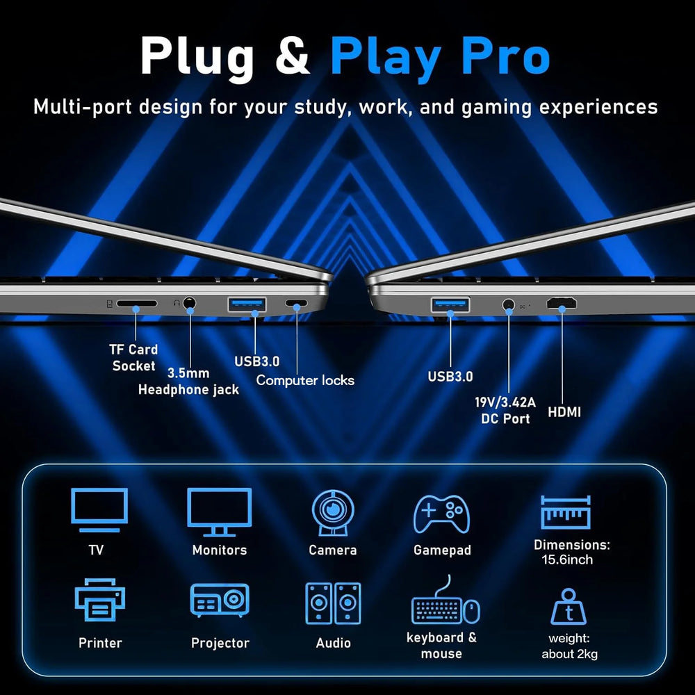 Erilles 15.6" Gaming Laptop - Intel i9-10980HK, 16GB DDR4, 1TB SSD, Win11