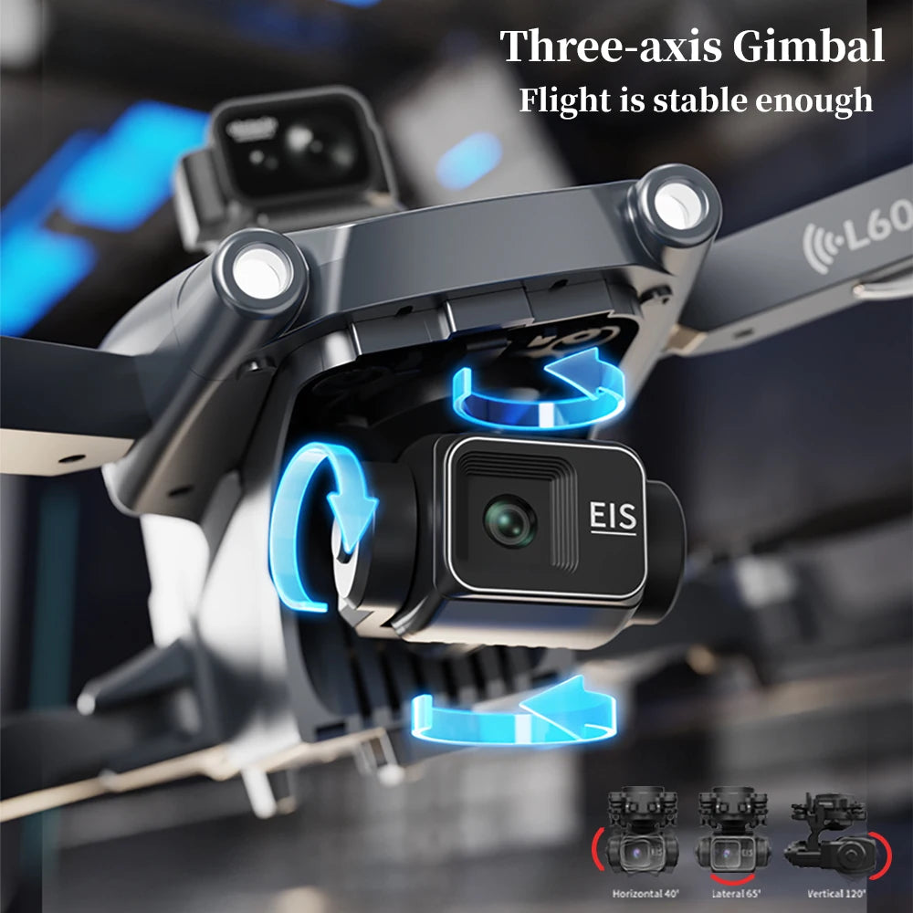 L600 Pro Max 8K Drone - 3-Axis Gimbal, 360° Obstacle Avoidance & FPV
