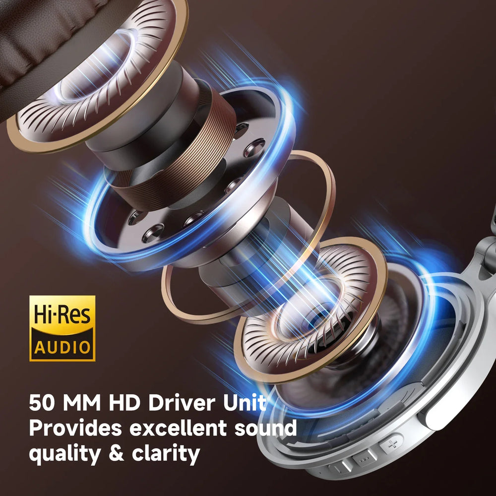 Oneodio Pro C Wireless Headphones - BT 5.2, 1000mAh, 110 Hours, 50mm
