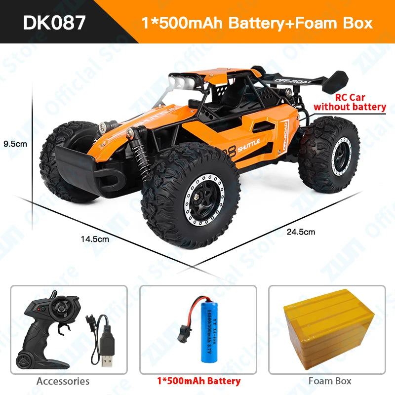 ZWN 2WD Off-Road RC Climbing Car - LED Remote Control Truck