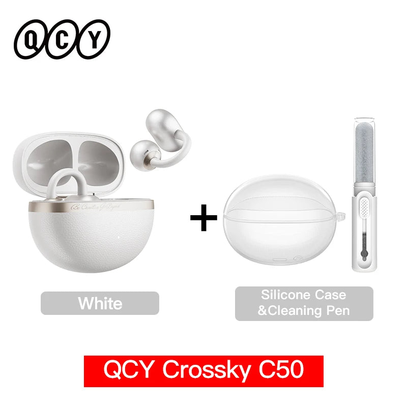 QCY Crossky C50 Open-Ear Bluetooth 6.0 Earbuds - 4 Mic AI, 10.8mm, 35H