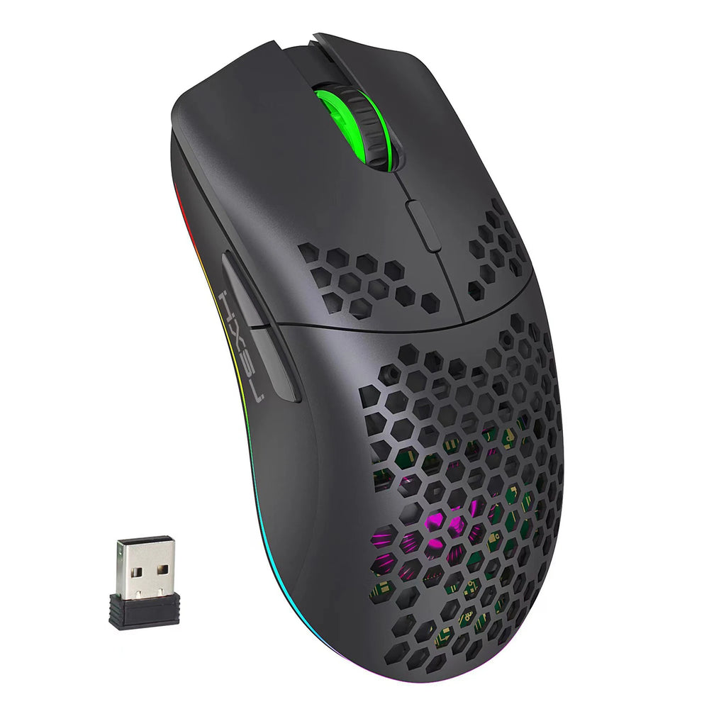 HXSJ T66 RGB 2.4G Wireless Gaming Mouse - 3600 DPI, 6 Buttons Rechargeable